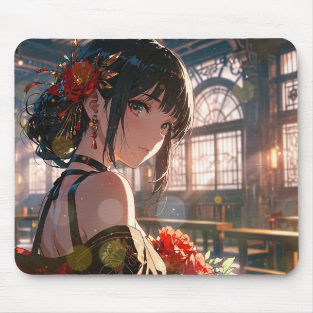 Mousepad Belleza en rojo (Frente)