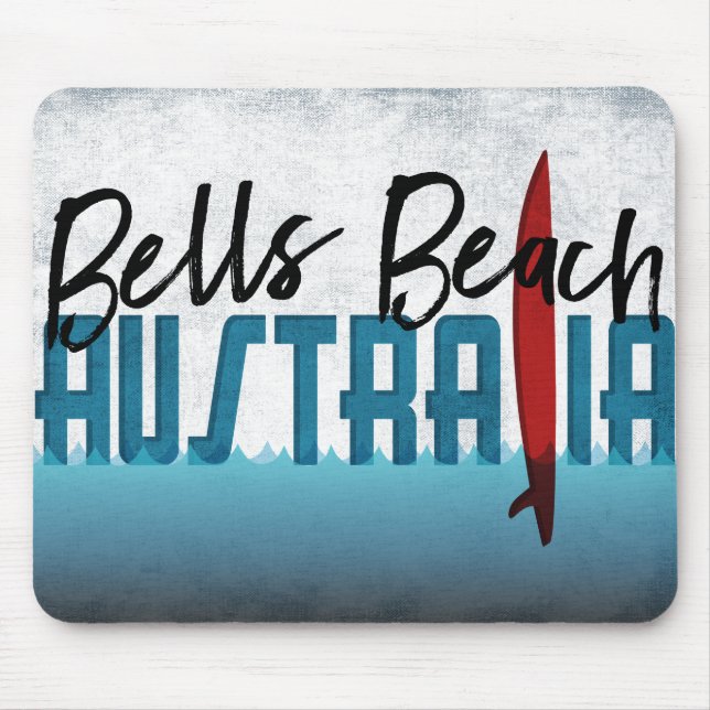 Mousepad Bells Beach Austrália Surfboard Surfing (Frente)