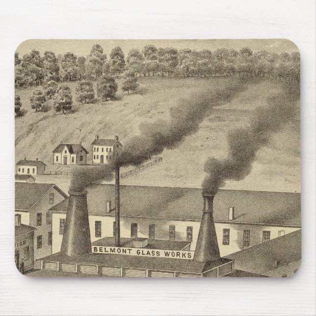 Mousepad Belmont Glass Works, Bellaire, Ohio (Frente)