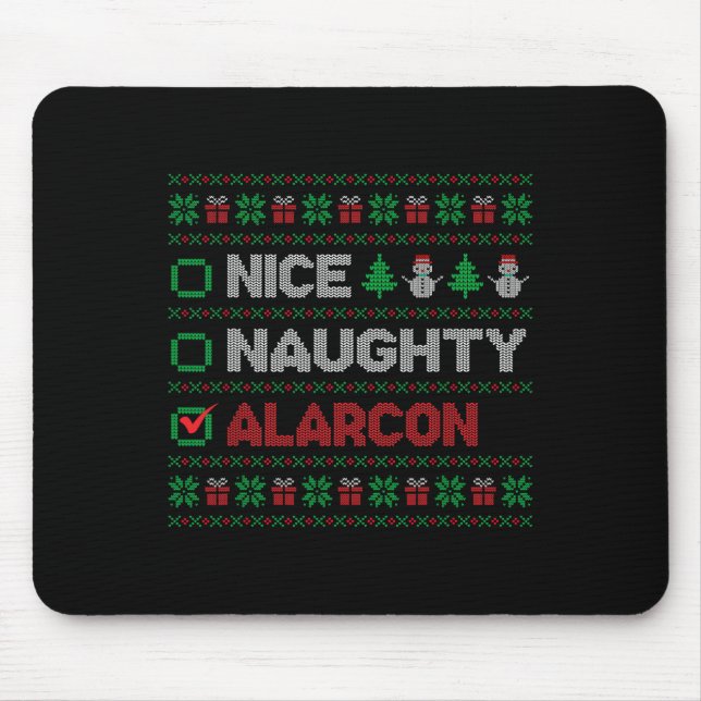 Mousepad Belo Alarcon da Lista de Natal Feia (Frente)