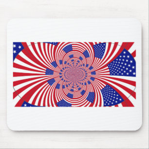 Mousepad Belo Amarelo Sinalizador dos Estados Unidos Caleid