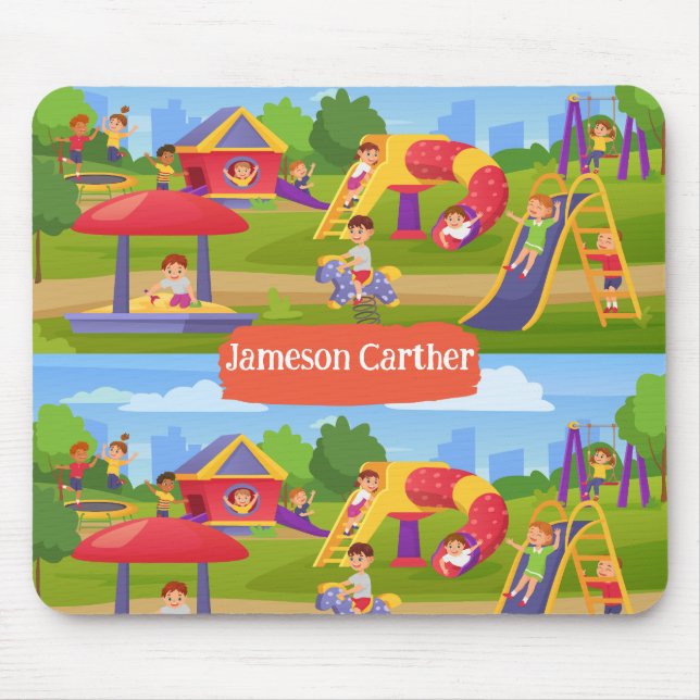 Mousepad Belo Brincadeira Colorida Crianças (Frente)