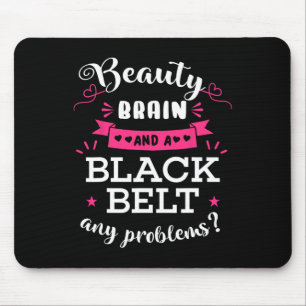 Mousepad Belo Cérebro E Cinturão Negro Qualquer Problema Ca