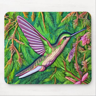 Mousepad Belo Chique Pequeno Hummingbird.