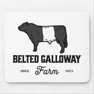 Mousepad Belo crachá redondo de vaca galloway cinza ou desi