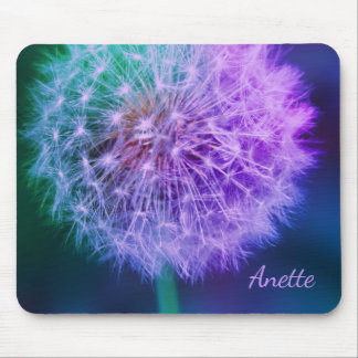 Mousepad Belo Dandelion no fundo azul |