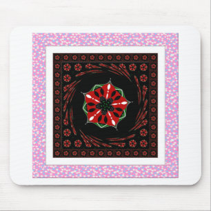 Mousepad Belo Design Azul, Cor-de-Rosa, de de Amor