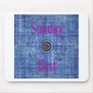 Mousepad Belo Design de Denim Moderno Incrível: Domingo Mel