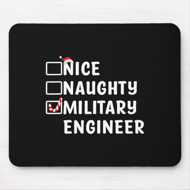Mousepad Belo Engenheiro Militar Engraçado Eng Natal (Frente)