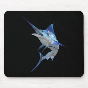 Mousepad Belo espadim azul de pesca com palha curta