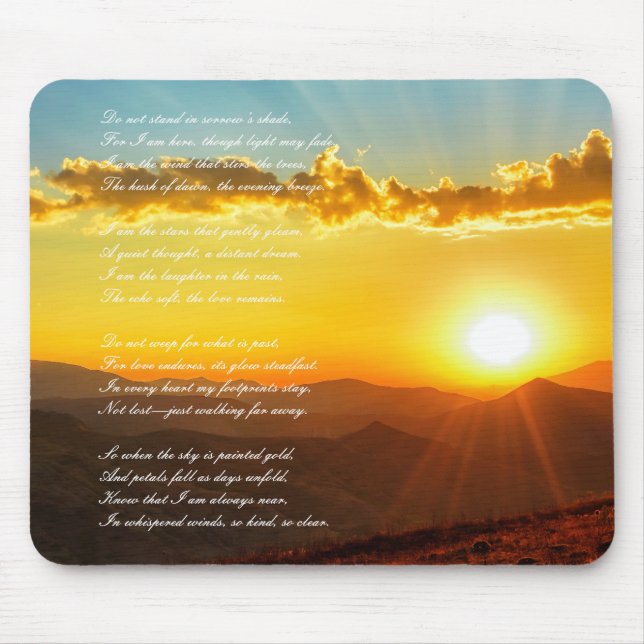 Mousepad Belo Funeral / Poema de Eulogia (Frente)
