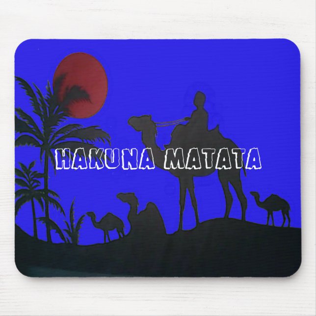 Mousepad Belo Impressão de Arte Sunset Camel Safari (Frente)