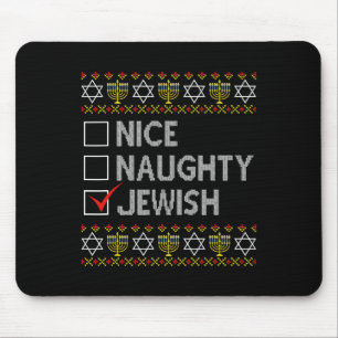 Mousepad Belo Judeu Judeu Feio Hanukkah Suéter Engraçado Ch