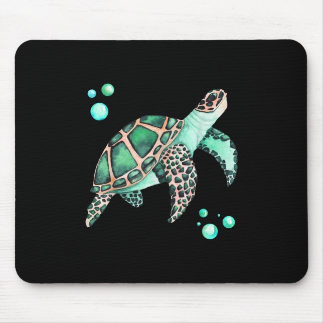 Mousepad Belo Mar Turtle Watercolor (Frente)