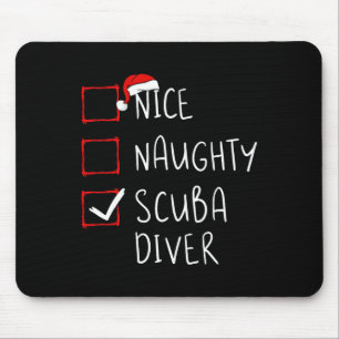 Mousepad Belo mergulhador Scuba Lista Papais noeis de Natal