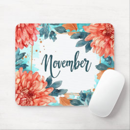 Mousepad Belo mês de nascimento Flores/Novembro