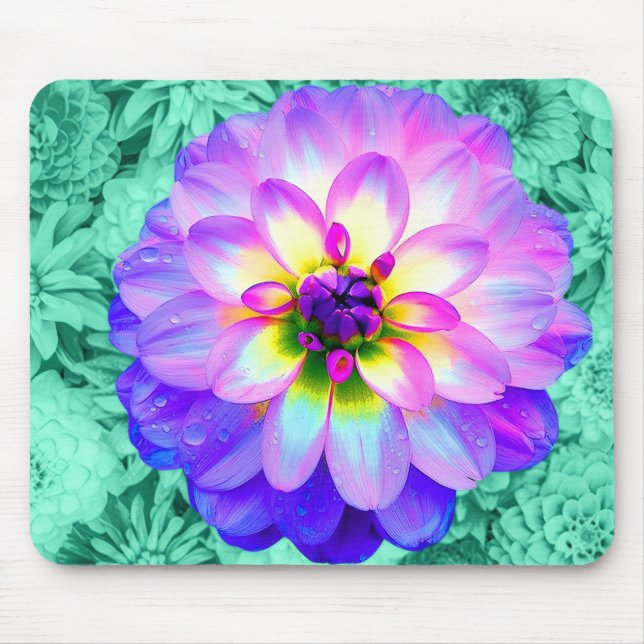 Mousepad Belo Mouse de Flor Dahlia (Frente)