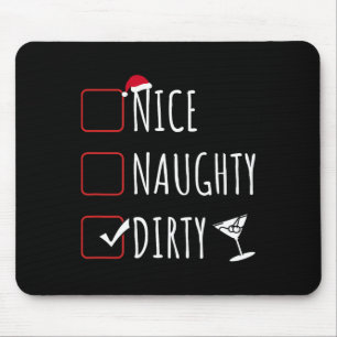 Mousepad Belo Natal Sujo, Engraçado, Sujo Martini