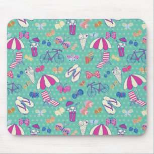 Mousepad Belo Padrão Com Elementos De Verão