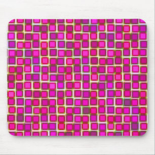 Mousepad Belo padrão de Azulejo Abstrato a rosa