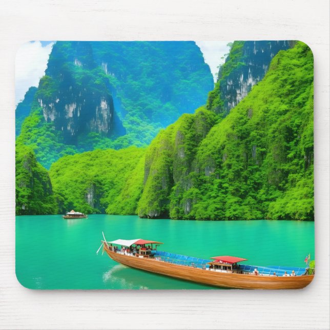 Mousepad Belo panorama Vista Rock Mountain Khao (Frente)