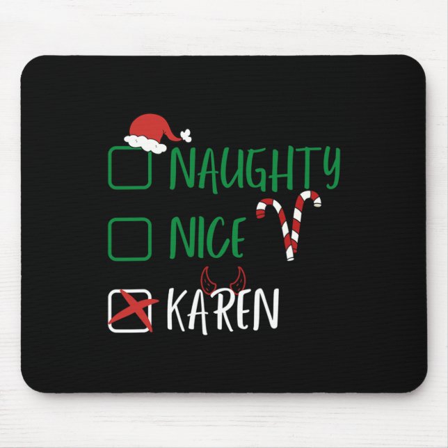 Mousepad Belo Papai noel de Natal Karen Engraçado com (Frente)