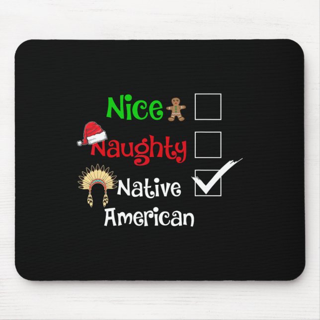 Mousepad Belo Papais noeis Nativos Americanos Pijam de Nata (Frente)