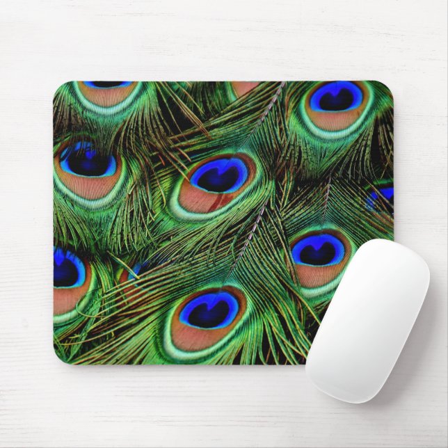Mousepad Belo Penas de Peacock (Com mouse)