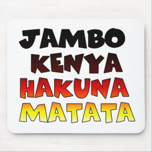 Mousepad Belo Quênia Design de citação de texto colorida