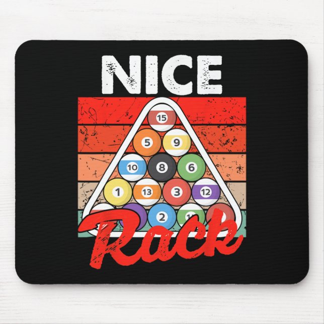 Mousepad Belo Rack Funny Billiards Player Piscina Billiard  (Frente)