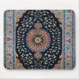 Mousepad Belo Red Antiquado Kilim Rug Azul