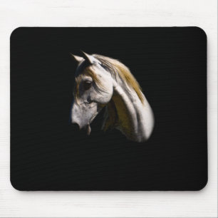 Mousepad Belo Retrato Fotográfico de Cavalo Rancho Branco