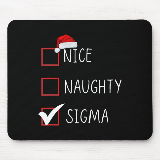 Mousepad Belo Sigma List Santa Claus Engraçado Sarcasti (Frente)