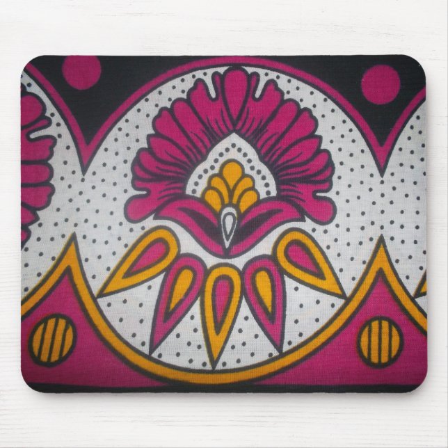 Mousepad Belo Tecido Africano  Motif Art Impressão (Frente)