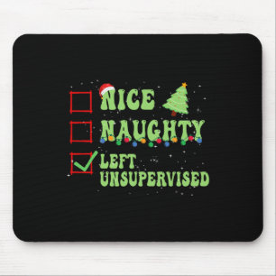 Mousepad Belo Vestido De Lista De Natal Não Supervisionada