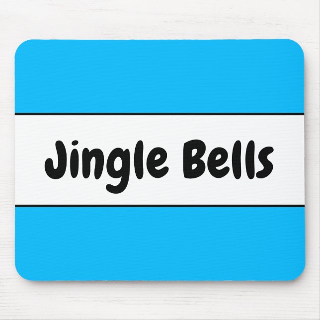 Mousepad Belos Brancos Azuis de Natal Brancos (Frente)