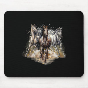 Mousepad Belos Cavalos Desenhando Cavalos De Arte Cavalando