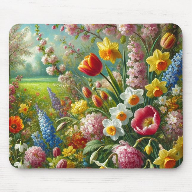 Mousepad Belos Flores de primavera (Frente)