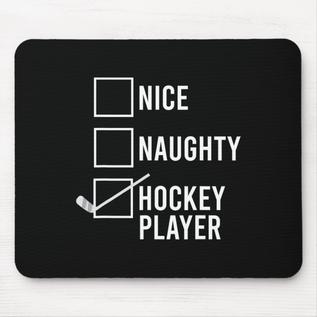 Mousepad Belos Papais noeis de Natal do jogador de hóquei (Frente)