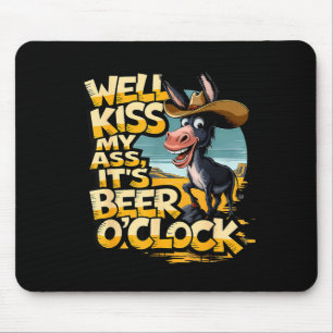 Mousepad Bem, beije meu É hora da cerveja Bebendo cerveja