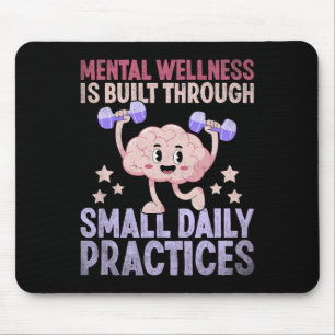 Mousepad Bem-Estar Mental Saúde Cerebral Sensibilização Par