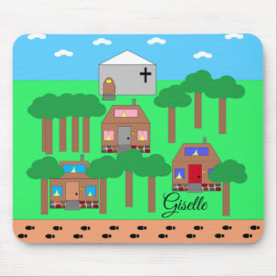 Mousepad Bem-vindo à Aldeia Seneca, NYC- 1845
