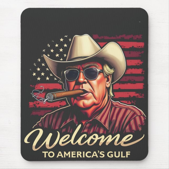 Mousepad Bem-vindos à América do Funny do Golfo (Frente)