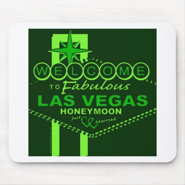Mousepad Bem-vindos à Lua de mel de Las Vegas (Frente)