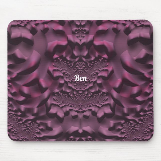 Mousepad BEN ~ 3D Rosa e Roxo (Frente)