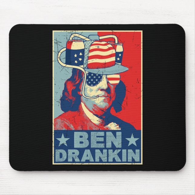 Mousepad Ben Drankin Beer 4 De Julho Beer Lover Drin (Frente)