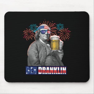 Mousepad Ben Franklin Celebrando o Dia da Independência. Be
