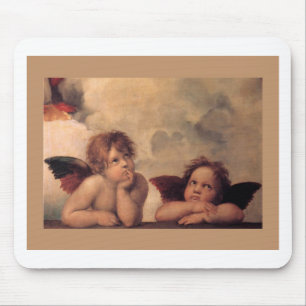 Mousepad bênção velha da pintura do vintage de Raphael da