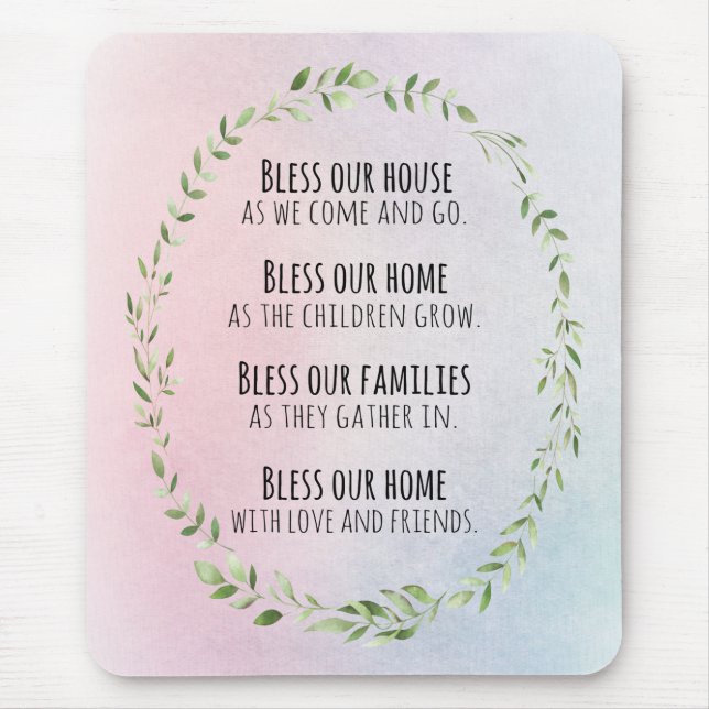Mousepad Bênçãos para sua casa e família (Frente)