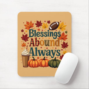 Mousepad Bênçãos Sempre no Design de outono